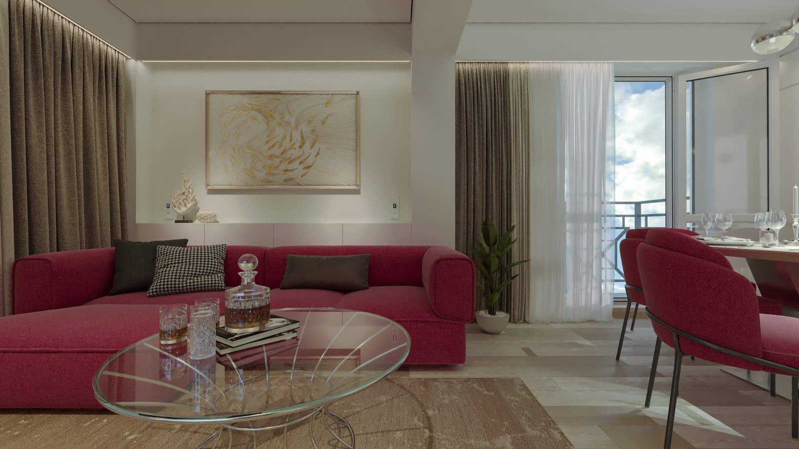 Дизайн проект квартиры в Сочи с объединением 2-х квартир в одну