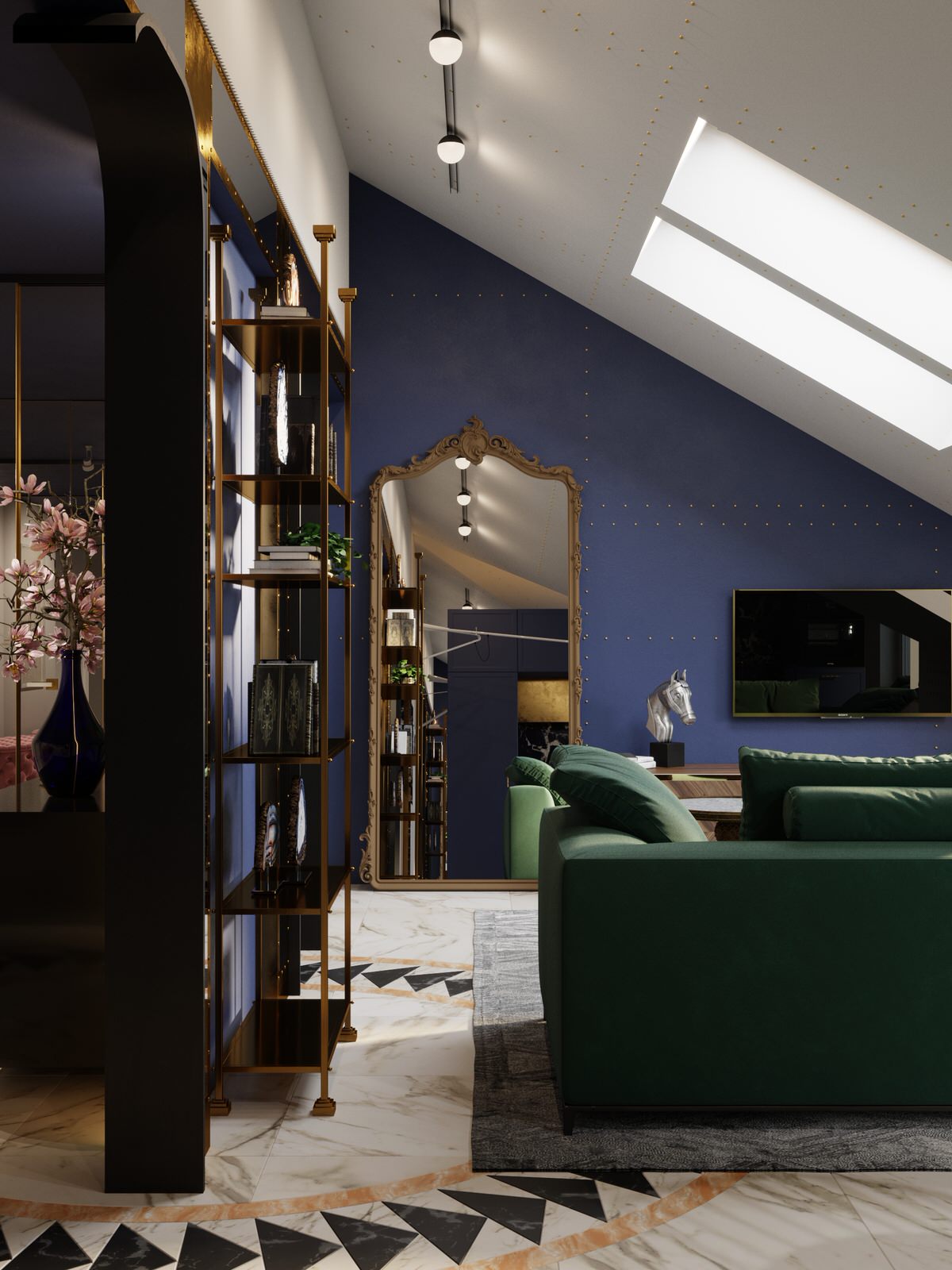 Проект двухуровневой квартиры с мансардой