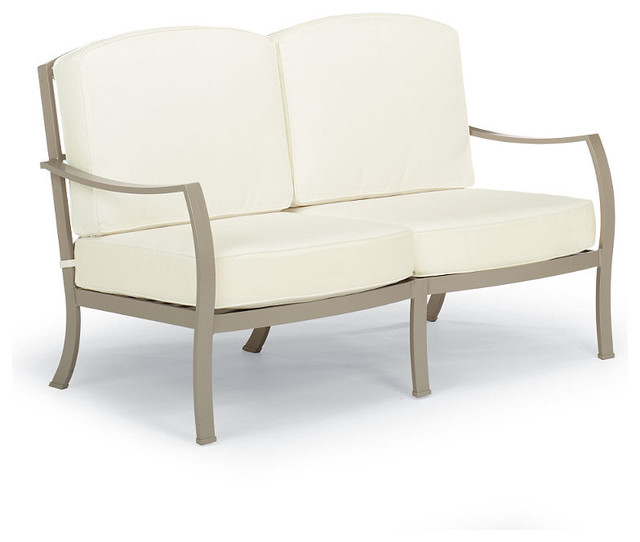 Milano Outdoor Loveseat with Cushions - Frontgate, Patio Furniture