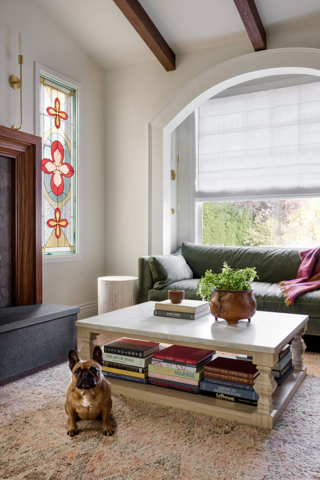 Inspiration for an eclectic family room remodel in Seattle