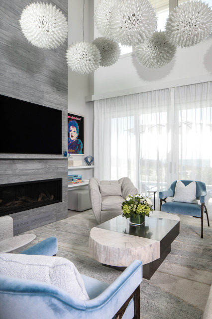 Oceanfront Oasis: Living Room modern-vardagsrum