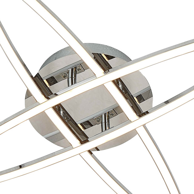 4-Light LED Array Cross Shaped Lamp in Chrome Finish - Modern - Flush ...