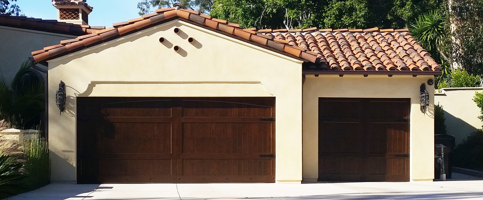 This is an example of a mediterranean garage in San Diego.