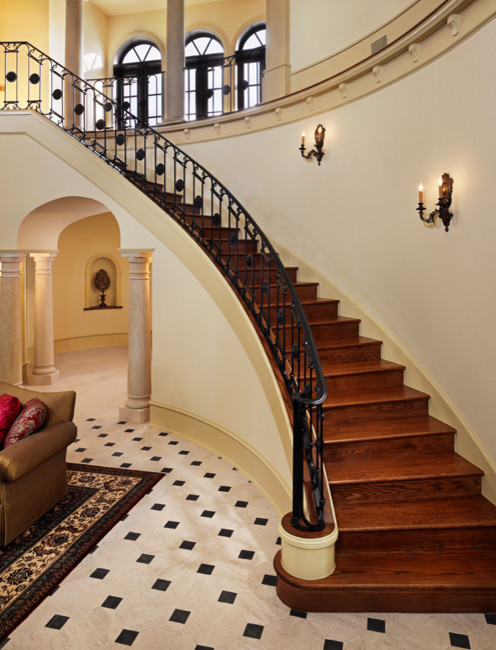 This is an example of a mediterranean staircase in Austin.