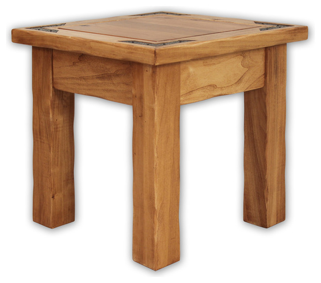 Artisan Home Lodge 100 Square End Table in Wood Tone Lacquer
