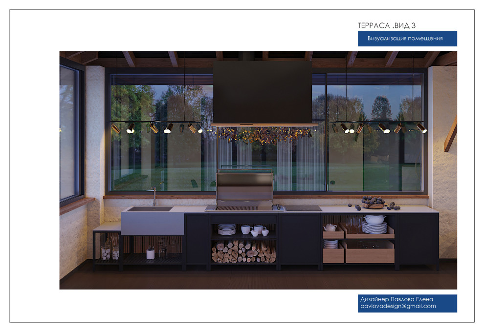 Терраса в частном доме. Дмитров