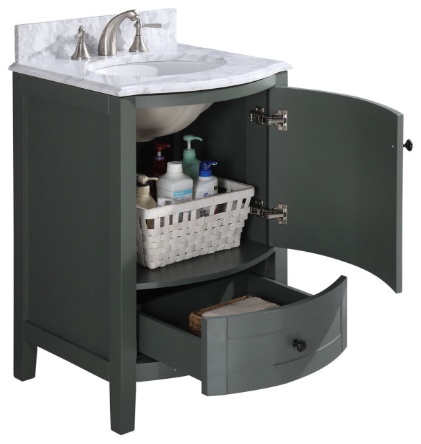 Legion Furniture 24" Pewter Green Bathroom Vanity Pvc Transitional