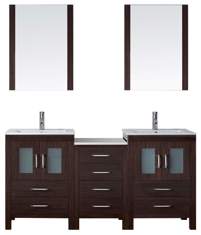 Dior 66" Double Vanity - Contemporary - Bathroom Vanities And Sink Consoles - By Virtu Usa | Houzz