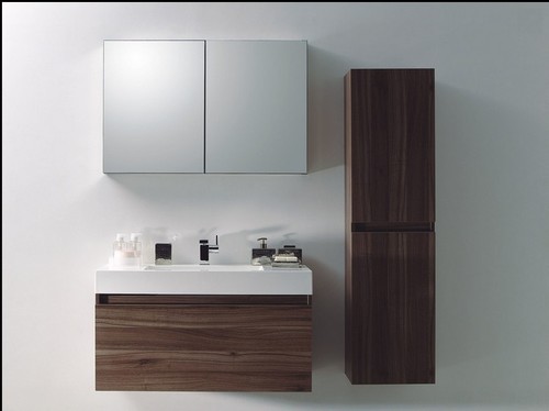 Modern Bathroom Vanity and Mirror