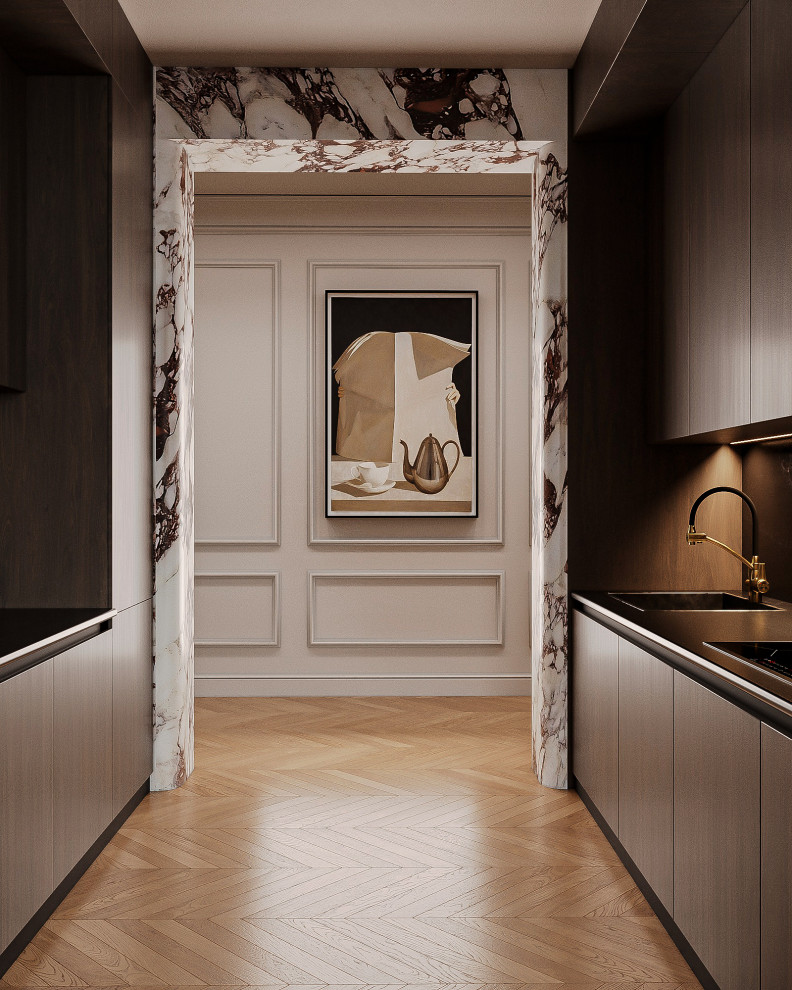 Кухня столовая с радиусными элементами