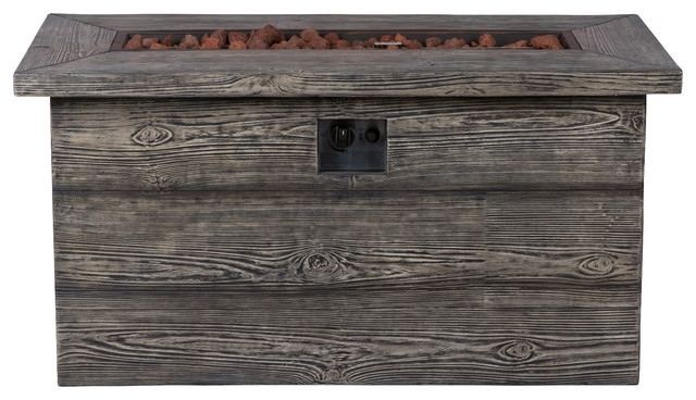 Merida 48 Rectangular Outdoor Fire Pit Table Rustic Fire Pits