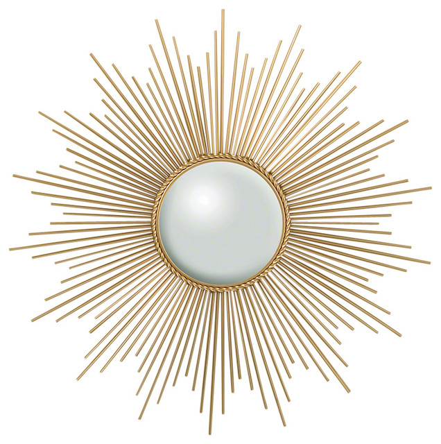Global Views Sunburst Mirror Nickel In Global Views Sunburst Mirror With Security