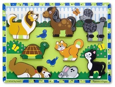 Melissa and Doug Chunky Puzzle Set - Complete 10 Puzzle Collection