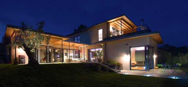 Plein cadre trendy-hus-og-facade