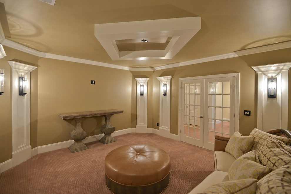 This is an example of a transitional home theatre in DC Metro.