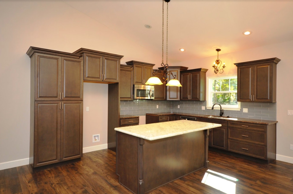 Arts and crafts kitchen photo in Miami