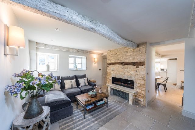 Tinwell Cottage lantlig-vardagsrum