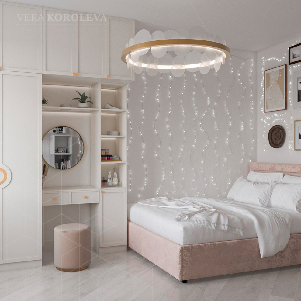 Дизайн двухкомнатной квартиры для семьи с девушкой-подростком в ЖК "Ультра Сити"