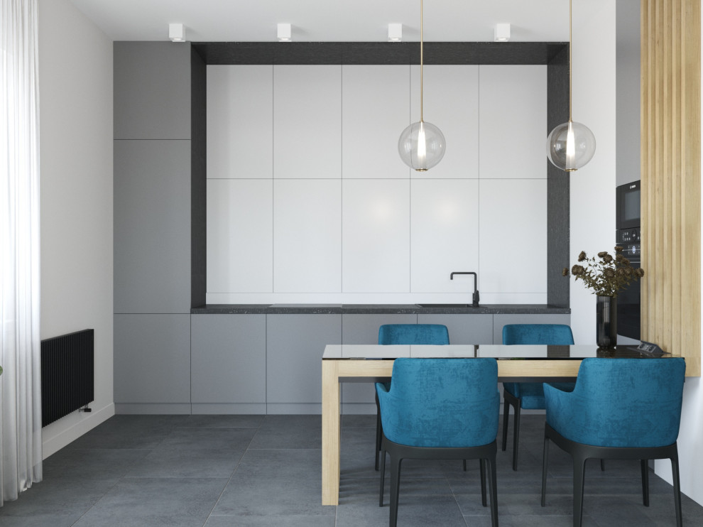 современная квартира "Белый квадрат"