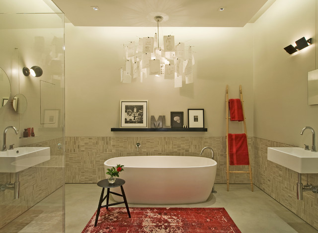 David Howell Design industrial-bathroom