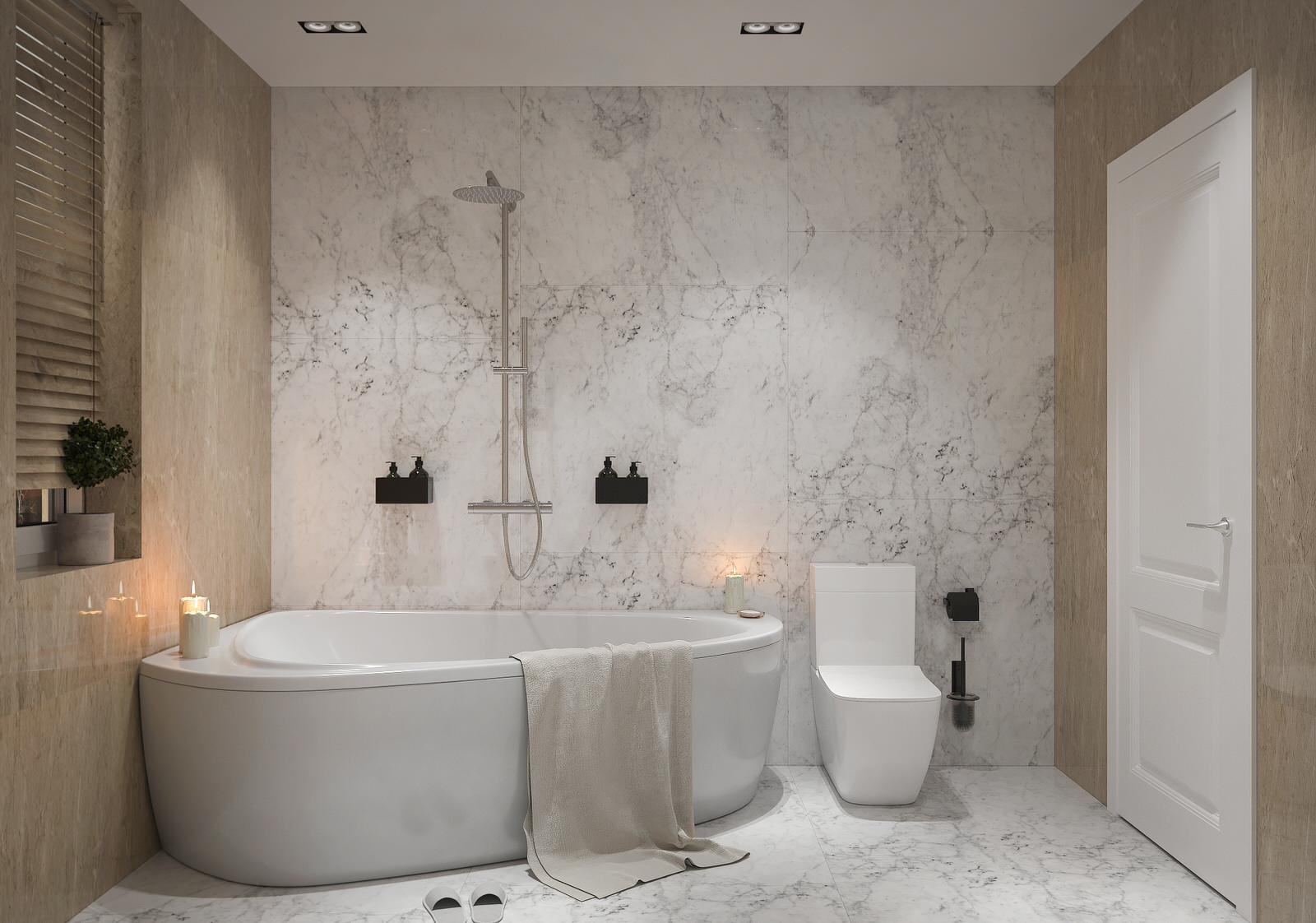 Ванная комната для гостей в частном доме, г. Краснодар