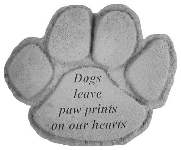"Dogs Leave Paw Prints" Garden Stone