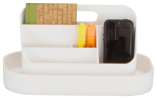 Safco Products Portable Desktop Organizer Caddy In White