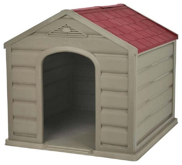 Rimax Dog House for Small Breeds in Taupe Transitional Dog Houses