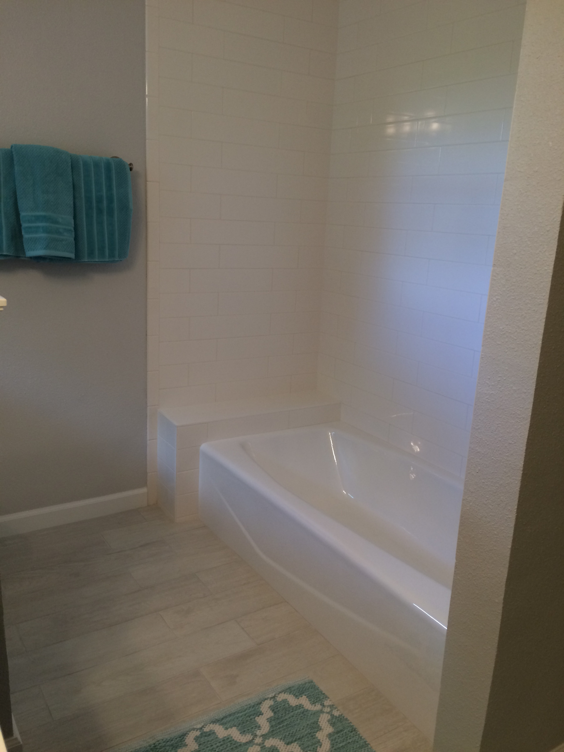 New Shower Tile to Ceiling & Same Tub!