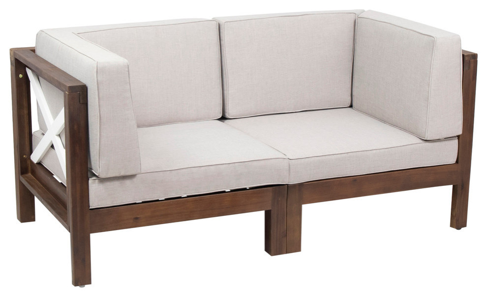 Bunny Outdoor Modular Acacia Wood Sofa with Cushions