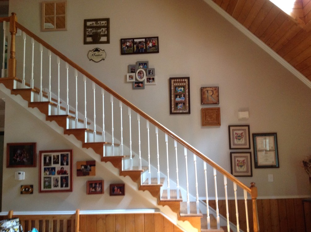 Wall above stairs