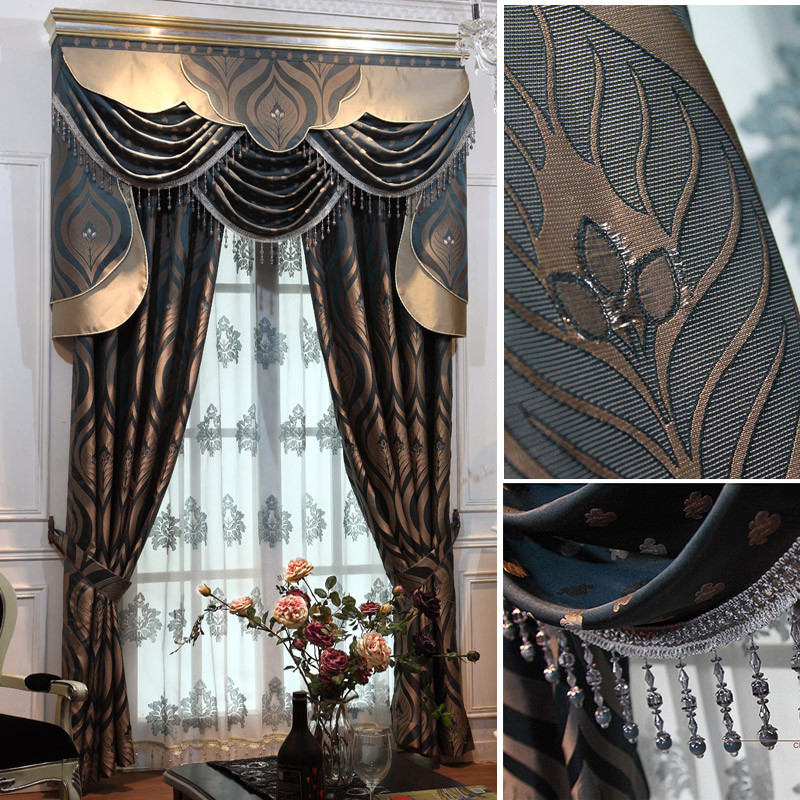 Customized Curtains in Black Gray