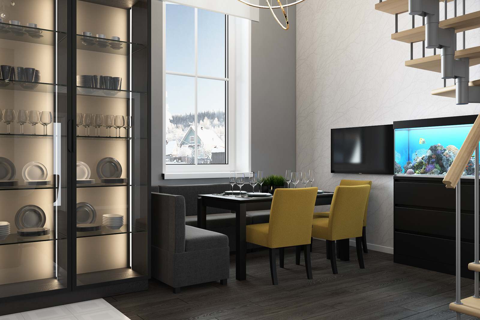 кухня в загородном доме