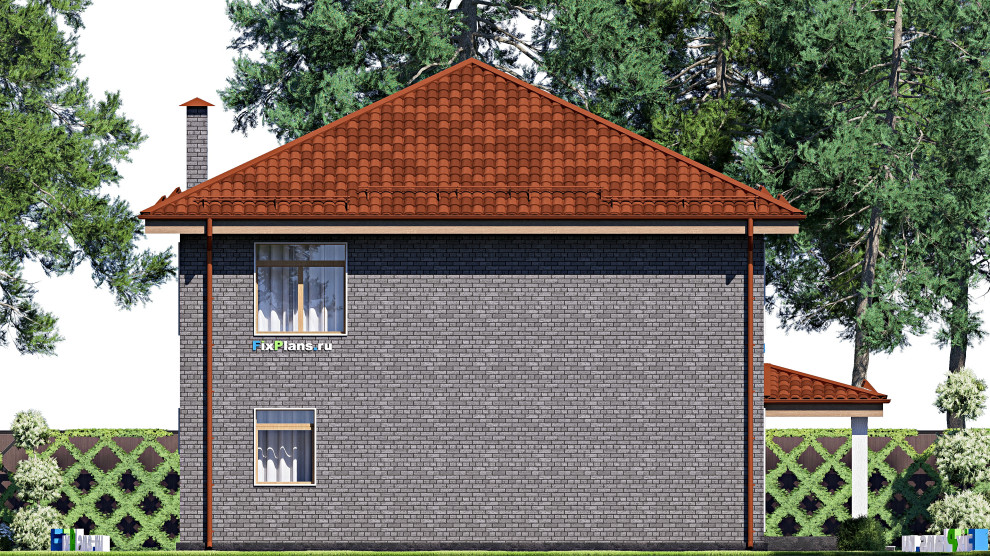 Проект двухэтажного дома 13х11 м S184м2 F-17693