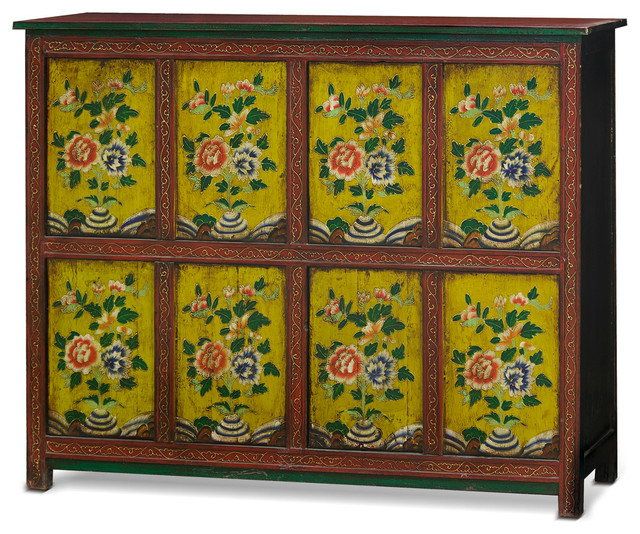 Hand Painted Tibetan Chest Asian Accent Chests And Cabinets By Hand Painted Tibetan Chest Asian Accent Chests And Cabinets By China Furniture Arts
