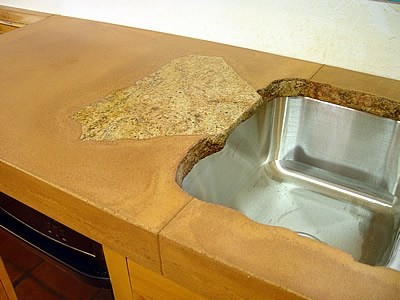 Concrete Countertops That Look Like Granite Slabs Contemporary