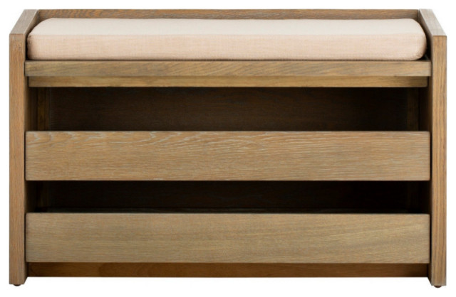 Thomas Storage Bench, Rustic Oak/Beige