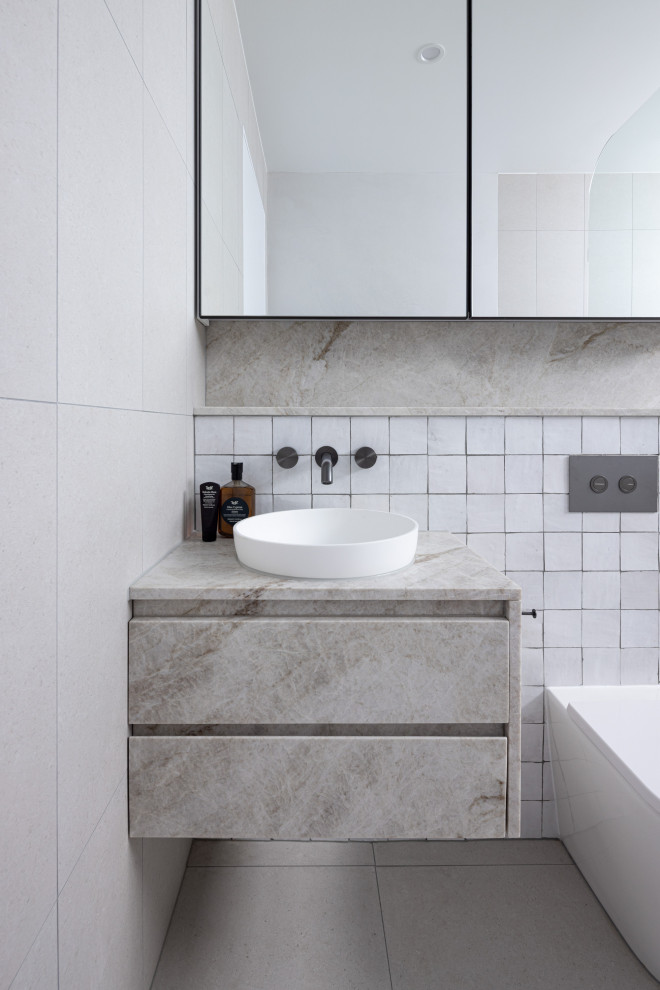 Mediterranean bathroom in Sydney.