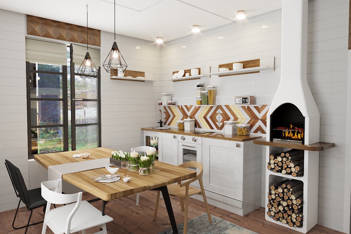 Загородный частный дом, с кухней, одной спальней, и верандой с огромными панорам