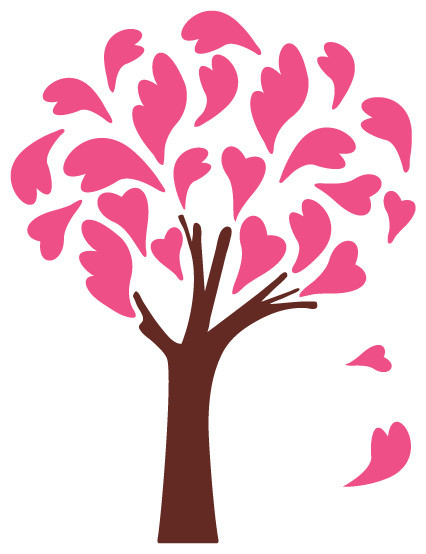 Heart Tree Stencil for Painting