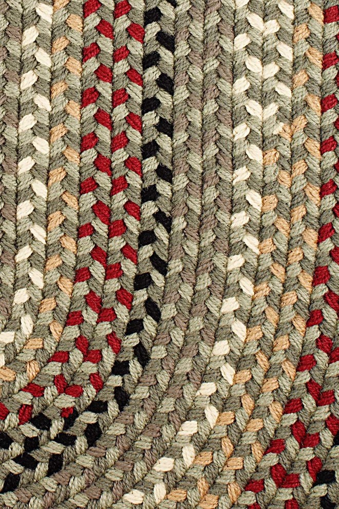 Forest Green Rug, Textured Carpet Braided Farmhouse Area Rugs by