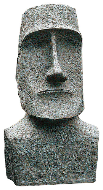 Large Easter Island Moai Head, Moai Garden Statues Australian
