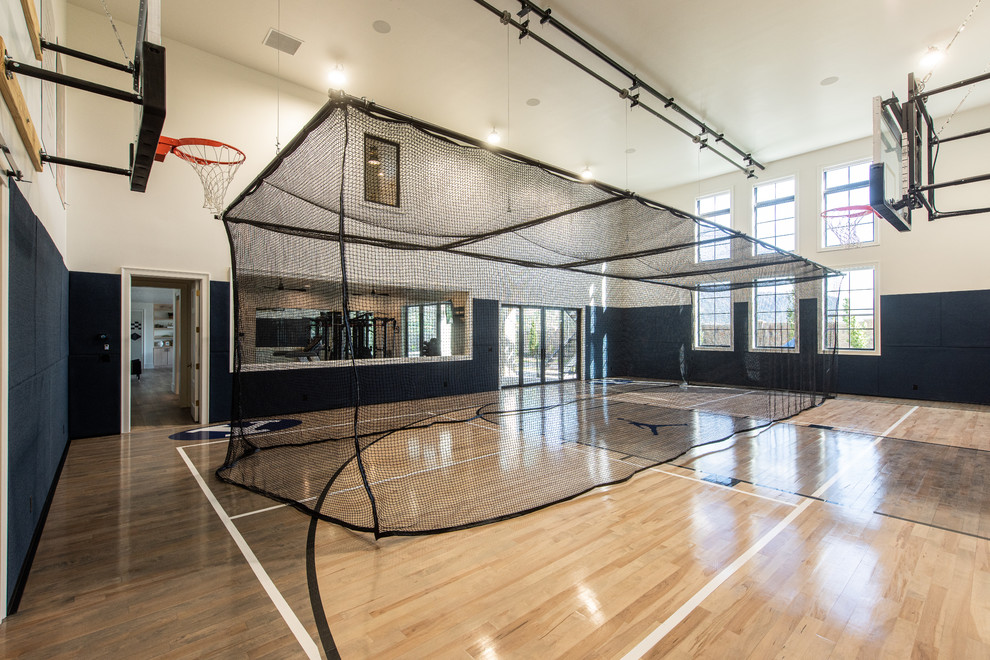 Design ideas for a transitional home gym in Salt Lake City.