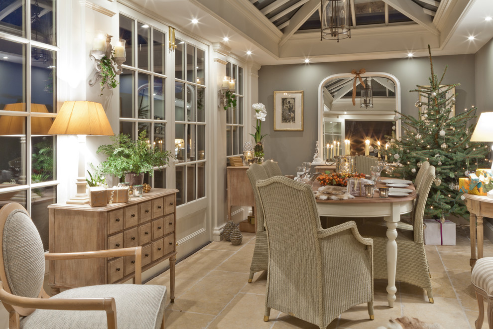 Design ideas for a large traditional sunroom in Other.