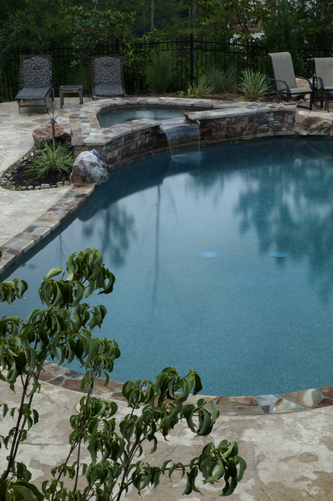 Mountain style pool photo in Atlanta