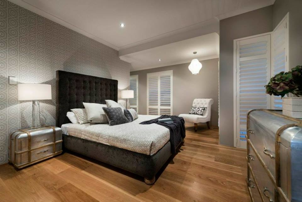 Design ideas for an eclectic bedroom in Perth.