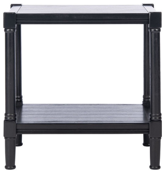Fifel Rectangle Accent Table, Black Traditional Side Tables And End