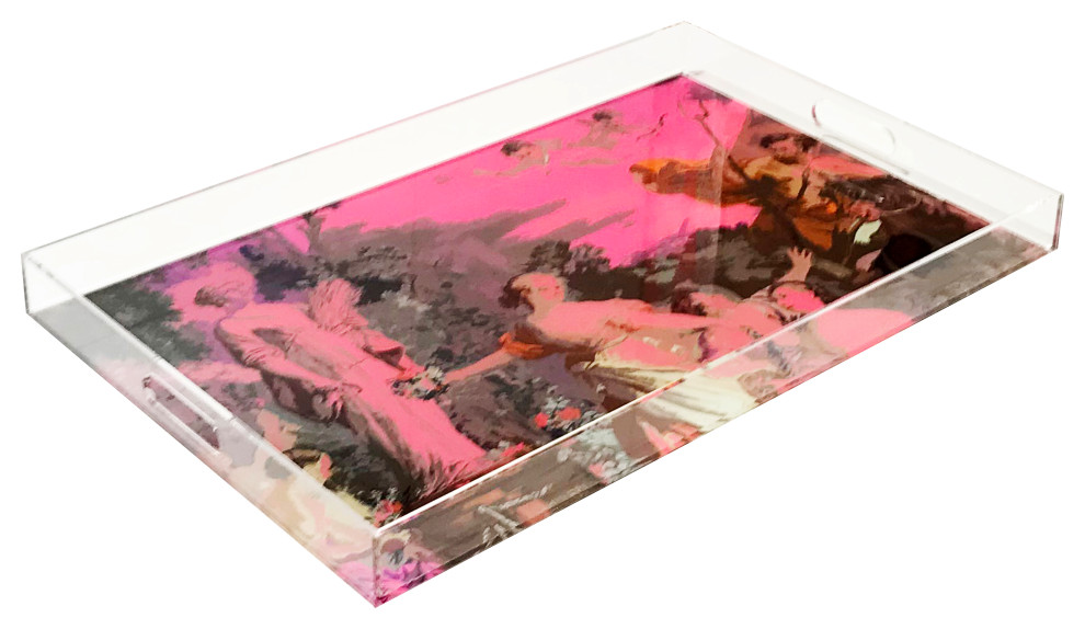 Cyprus Picnic Pop Pink 22.5"x14.5" Acrylic Tray