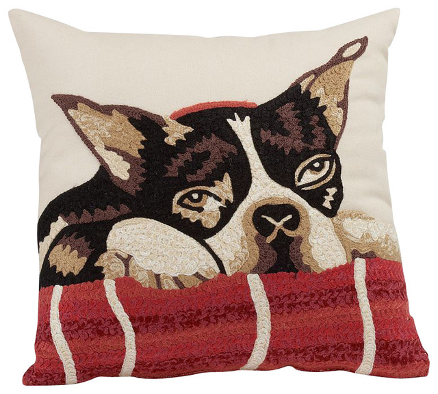Dog Crewel Embroidered Pillow 40x40 Inches Traditional Mesmerizing Decorative Pillows Dogs Dog Crewel Embroidered Pillow 40x40 Inches Traditional Mesmerizing Decorative Pillows Dogs