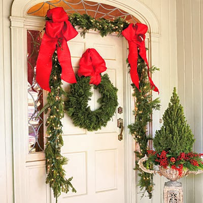 Front Door Planter Decorated to greet Guest to this home in CT. Peter Atkins and Associates